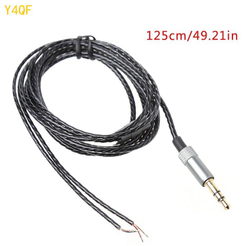 Wired Earphone Mic - Y4QF 3.5mm 3ポールオスプラグオーディオケーブルマイクなしの耳電話ワイヤワイヤー酸素を含まない銅線32コアオーディオケーブル