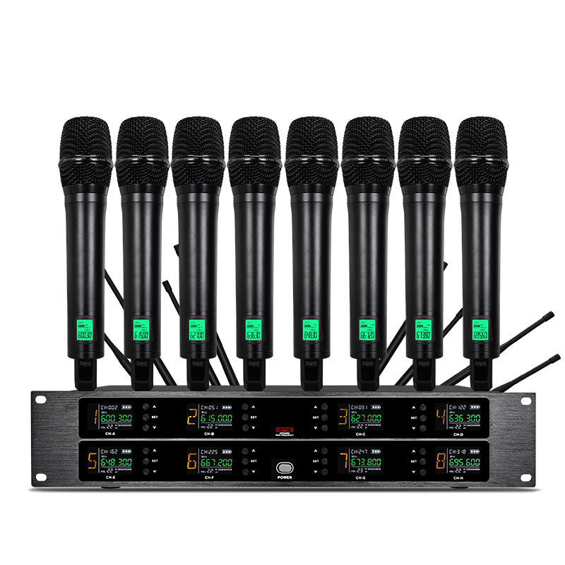 Shure Mic Sm58 - プロフェッショナルワイヤレスマイク UHF 8チャンネル ハンドヘルド カラーマイク、会議用マイク カラオケ、歌唱用ダイナミックマイク