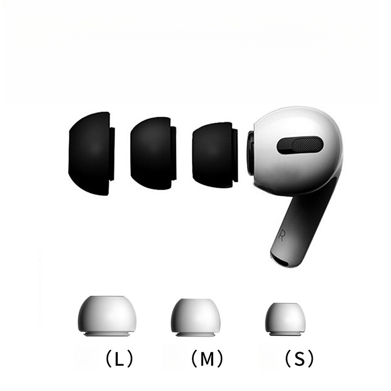 Silicone Ear Tip Replacement - フィルターメッシュ付きの白色シリコン製イヤーチップ。3サイズ展開で、Apple AirPods Pro 2ワイヤレスイヤホンに対応した交換用カバー。