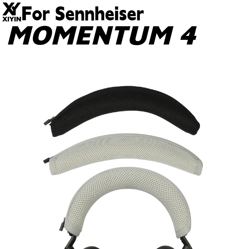 Sennheiser Headphone Momentum 4 - Sennheiser MOMENTUM 4ヘッドホン用、快適な使い心地のファスナー付きヘッドバンド保護カバー、ヘッドバンドスリーブ、修理部品