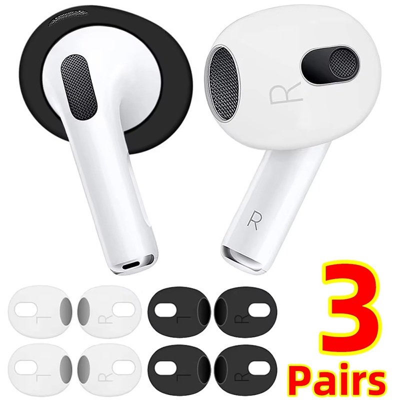 Silicone Ear Tip Replacement - 3 ペアの滑り止め保護イヤーチップ Apple AirPods 4 用薄型シリコン交換用イヤーカバー