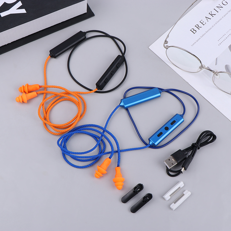 Bluetooth Headset On Ear - 耳栓付きBluetoothヘッドセット 仕事用、ノイズ抑制、聴覚保護、建設現場、生産ライン、騒音のある場所に最適