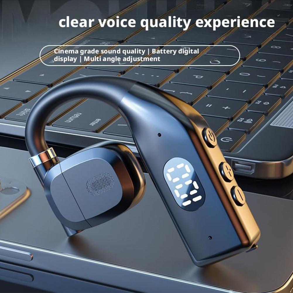 Bluetooth Headset On Ear - ワイヤレス Bluetooth 5.4 ヘッドフォン LED ディスプレイ付きイヤホンマイク付きハンズフリーノイズキャンセリングヘッドセット運転用