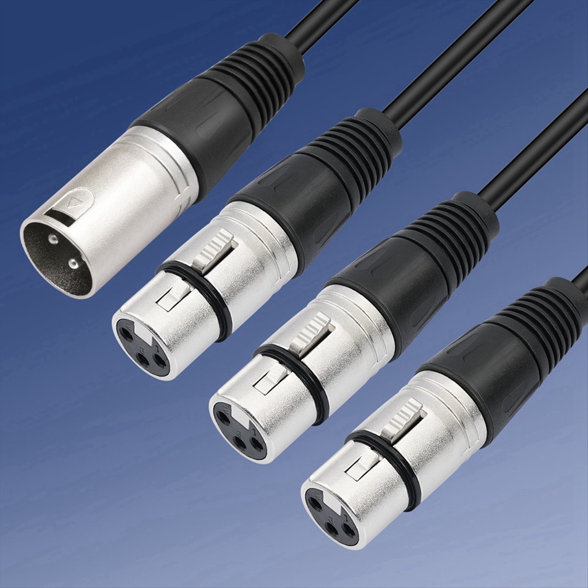 (PQWN) 3ピン XLR オス - 3 メス Y スプリ - Audio Splitter Y のレビューと価格
