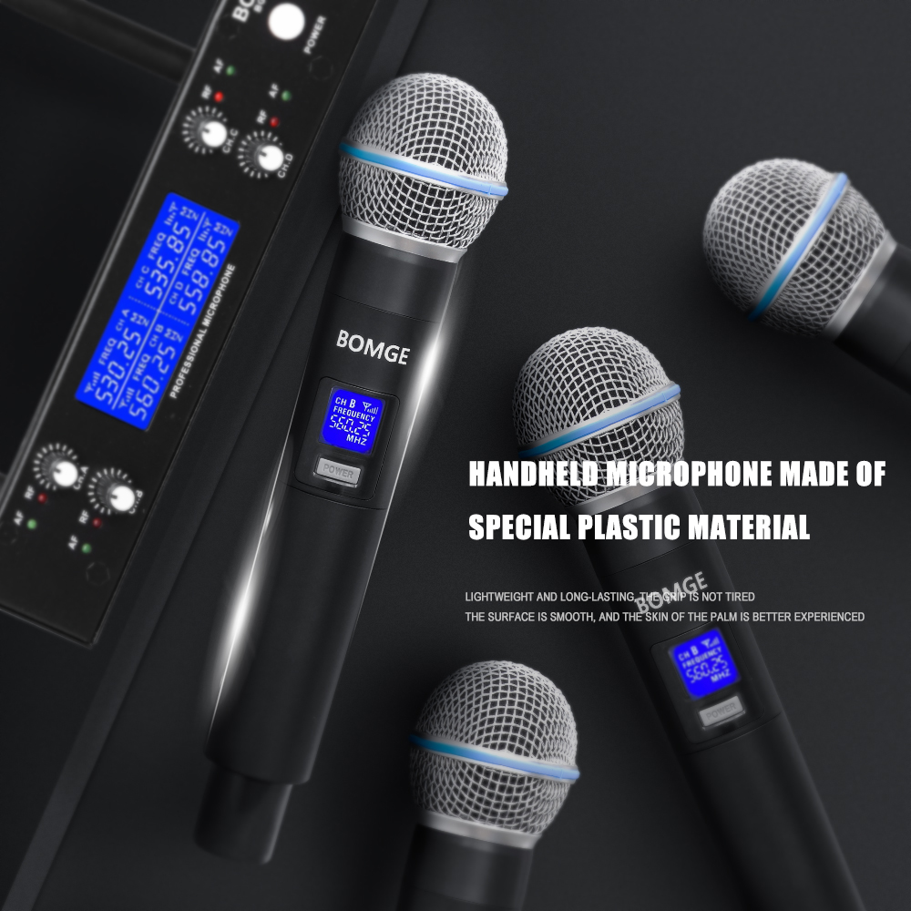 UHFプロフェッショナルワイヤレスマイク4チャンネルメタルハ - Shure Mic Sm58 のレビューと価格