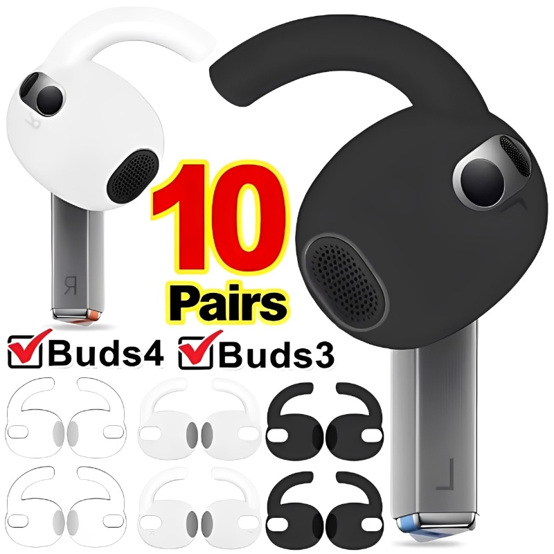 1-10ペア 交換用シリコン製スポーツイヤーフック ウィング - Silicone Ear Tip Replacement のレビューと価格