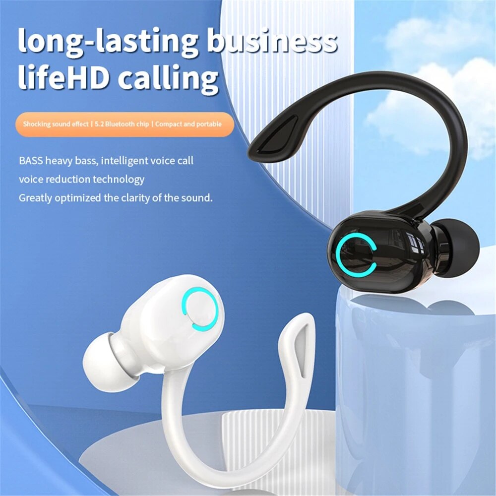 Bluetooth 5.2 ワイヤレスヘッドセット片耳フック - Bluetooth Headset On Ear のレビューと価格