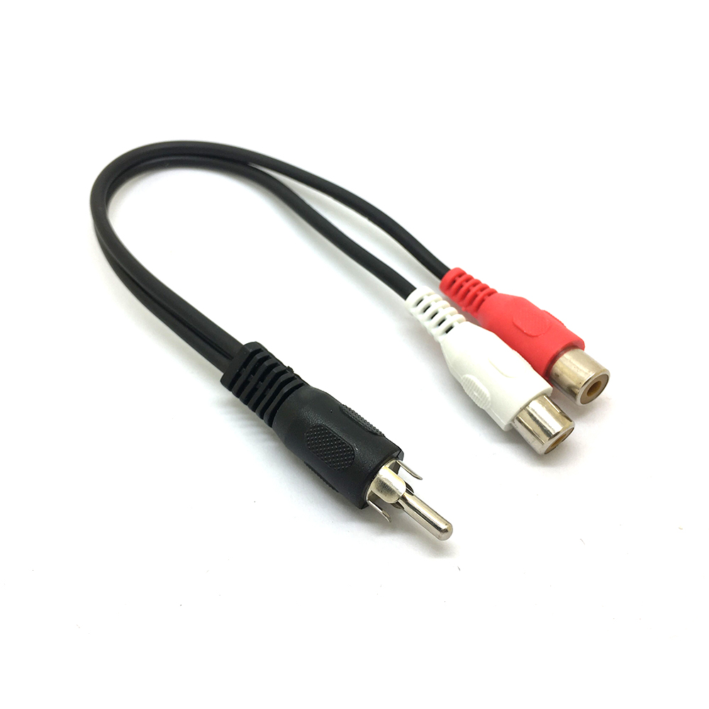 1 RCA オスモノラル - 2 RCA メスステレオオーデ - Audio Splitter Y のレビューと価格