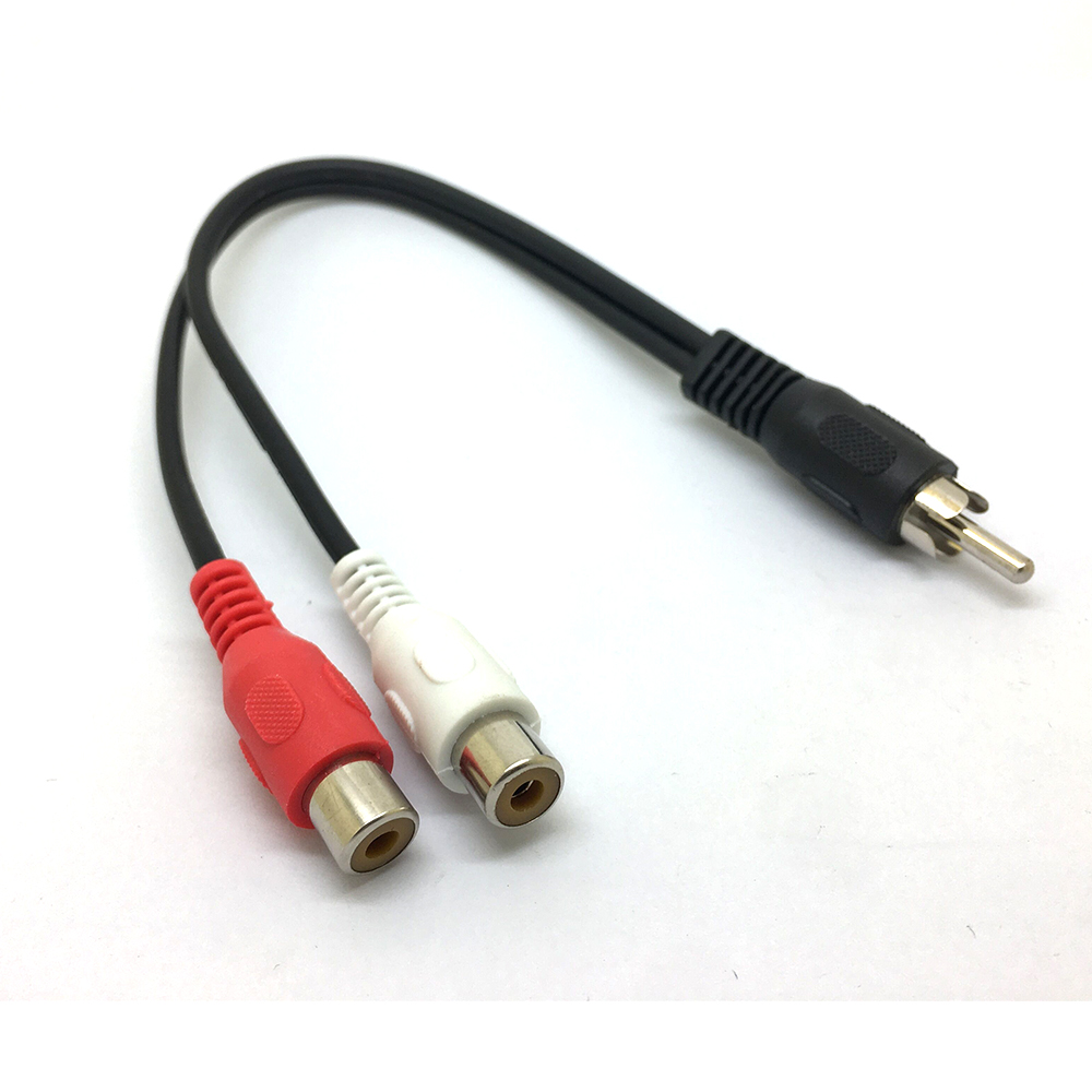 1 RCA オスモノラル - 2 RCA メスステレオオーデ - Audio Splitter Y のレビューと価格